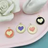 Apeur 10pcs/Pack Round Design Emamel Charms 19*15 мм пары браслетов плавающие подвески для ювелирных изделий