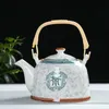 Théière en porcelaine de Chine avec passoire haute capacité 500 900 ml service à thé en céramique rétro chinois traditionnel 210813