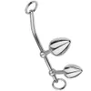 Chastity Belt Rope Hook Butt Plug For Women Locking Anal Sex Toy Female Anals Vagina Double Ball Plugs