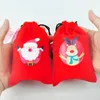Creative Christmas blessing Bag Drawstring Gift flannelette Candy Bags supplies