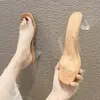 Sıcak Satmak Temizle Topuklu Terlik Kadın Sandalet Yaz Ayakkabı Kadın Şeffaf PVC Yüksek Pompalar Düğün Jöle Buty Damskie Yüksek Topuklu
