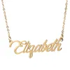 Pendentif Colliers Elizabeth Nom Collier Personnalisé En Acier Inoxydable Femmes Ras Du Cou 18k Plaqué Or Alphabet Lettre Bijoux Friend3981378