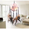 Oil Painting Style Handmade Dream Catcher Net with feathers Wall Hanging Dreamcatcher Craft Gifts RRE11515