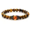 2021 Frisado Tiger Eye Yoga Energia Pulseira Roxo Ametista Pulseira Vulcânica Casal Pulseira