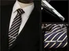 Mężczyźni Formalne Nosić Silver Tie Clips Fashion Simple Business Wedding Tie Bar Pins Mieszane Style