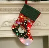 Large LED Luminous Christma Stockings Christmas Decorations Xmas Socks Ornament Children Gift Bags DD680