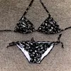 Volle Buchstaben gedruckt Bikini Sets Sexy Frauen Bademode Designer Split Badeanzug elastische weiche Badeanzug für Urlaub asiatische Größe S-XL 686