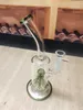 8.6inches grön hookah bong glas vattenrör tjocka bägare bongs 14mm skål