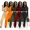 Femmes Spring Automne Tracksuits Casual Two Piece Ensembles Femme T-shirt Plissé T-shirt Large Pantalon T-shirt Large Plus Taille Vêtements L029