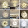 Moderne Art Decor G9 LED Hanglamp 8 9 10 12 Lights Romantische Paardebloem Kroonluchter Indoor Luxe Ronde Crystal Lighting voor Eetkamer Hotel