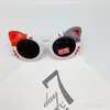 Kinder Cartoon Sonnenbrille 2022 Kinder Katze Ohren Rahmen Sonne Brillen niedlich Europa Amerika Stil Jungen Mädchen Strand Adumbral Brille D210