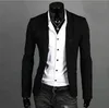 남성 공식 재킷 패션 정장 캐주얼 슬림 한 버튼 블레이저 코트 자켓