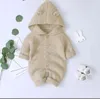 Dziecko pajaciki dzianiny kreskówka niedźwiedź noworodka chłopiec kombinezony Autum z długim rękawem Toddler dziewczyna swetry ubrania dla dzieci kombinezon zima