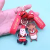Kerst Keychain Kinderen kleine geschenken Driedimensionale pop Cartoon Santa Claus Snowman Bell Christmas Deer G1019