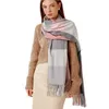 Écharpe en coton tricoté pour femmes, châle Long à pompon en cachemire chaud, à carreaux, de tempérament, automne et hiver 2021