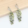 Green Peridot 925 Silver Jewelry Sets for Women 5 Colors Stones Earrings Necklace Pendant Ring Gift8481591
