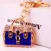 Moda mulher Bolsa Keychain Metal Chaveiro Rhinestone Cristal Bolsa Chaveiro Gift Keyring