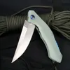 Шигов голубой луны изгиб карманный складной нож сатин D2 Blade G10 ручка тактическая спасение охотничьего рыболовства edc выживание инструментов ножи
