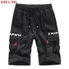 Cargo Shorts Hommes Coton Hommes Été Homme Noir Plus Taille 6XL 7XL 8XL 9XL Lâche Casual Mâle Poche Élastique Bleu Étiré Court 211106