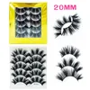 5 pares 20mm falso mink cílios postiços de olho fofo extensões em 16 estilos 8DX01 ~ 8DX16