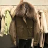 Jvveny Real Fur Mulheres Down Jacket Solto 90% Branco Duck Casaco Moda Feminino Big Bolso Bolso Sofro Outwear 211221