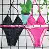 Ins Bikinis Set Mektup Elmas Tasarım Bölünmüş Mayo Bayan Moda Tatil Beachwear Seksi Mayo