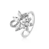 Latt Dign 925 Sier Engagement Zircon Ring