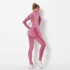 6 färger yoga kostym tracksuit kvinnor gym kläder seamlyoga set sport toppar kläder fitnsuit sport byxor yoga leggings x0629