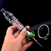 Kit Set Perc Titanium or Quartz Nail hookahs Thick Glasses Oil Burner Pipes Water oil rig Bongs Smoking Glass Pipe