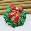 4PCS Year Series Metal Drops Belt Mixed Tree 41-46MM Jewelry Gift Christmas Decoration Brooch
