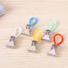 5 stks / set Kleurrijke Wasserij Tea Bag Clips Handdoek Opknoping Clips Kleding Pegs Metalen Roestvrijstalen wasknijpers Keuken Badkamer Storingen T2I52971