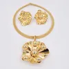 4Sets Dubai Gold Plat Wysokiej jakości moda Afryka Weddna biżuteria