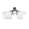 Klipp på förstoringsglasögon 2x-linser Förstoringsglas Kvinnor Män Rimless Presbyopia Spectacles Clips Lens med förpackning för gammal man