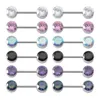 Nipple Piercing Bar Zircon Nipple Ring Crystal Breast Shield Stainless Steel Barbell Stud for Women Sexy Body Jewelry