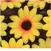 30 Uds 4cm Mini girasol de seda cabeza de flor artificial para decoración de caja de boda accesorios de álbum de recortes hechos a mano jllieS falsos