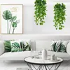 Artificial Plants Party Supplies Vine Leaves Ratten Hanging Ivy Fake Flowers Wall Creeper Wedding Home Garden Decoration Grape Ratten Leave 20220110 Q2