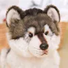 Bonito Simulação Lobo Lobo Brinquedos Lobo Dog Kids Dolls Lifelike Pet Pet Soft Anime Decor Coleção Brinquedos Para Crianças Crianças Y211119