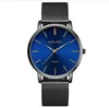 Reloj de cuarzo deportivo de negocios para hombre, pulsera de acero inoxidable con estrellas estrelladas, esfera clásica, resistente a los arañazos, cristal Mineral, relojes de pulsera 167A