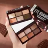 NOVO Chocolate Eyeshadow Palette 6 Färg Silkeslen Naked Eye Shadow Vattentät Lätt att bära Shimmer Matt Coloris Makeup Paletter