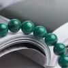 10mm Natural Green Malachit Chrysocolla Bransoletka Biżuteria Dla Kobiet Lady Mężczyźni Kryształowe Okrągłe Koraliki Stretch Reiki Strands Aaaaa