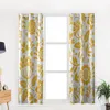 Curtain & Drapes Yellow Branch Plant Flower Window Curtains Home Decor Living Room Kitchen Panel For Bedroom