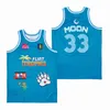 Adam Film Basketbol Flint Tropics Jackie Moon Jersey 7 Kahve Siyah 11 Ed Monix 69 Şehir Merkezi Yeşil Beyaz Mavi Cep Şort Boyutu S-XXL
