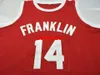 Aangepaste retro Benjamin Franklin #14 Earl Manigault basketbal jersey heren allemaal gestikt rood elke maat XS-3XL 4xl 5xl naam of nummer