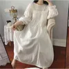 Damska Dress Lolita Dress Princess Sleepshirts Vintage Pałac Styl Koronki Haftowane Nightgowns.Victorian Nightdress Lounge Sleepwear