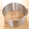 Cerchio retrattile in acciaio inossidabile Mousse Ring Set di strumenti per la cottura Stampo per torta Dimensioni stampo regolabile Bakeware 16-30 cm 6-12 pollici + B + Q 210225