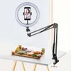 Dimbare Ring Selfie Light Camera Telefoon USB Ring Lamp Fotografie Licht met flexibele armhouder Stands Vlog Studio