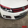 Adesivos coloridos grade grill adesivos de fibra carbono e decalques carstyling para volkswagen vw tiguan 20132017 accessorie