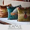 Pillow model room sofa hug pillowcase rural retro bee green velvet embroidery flower cushion cover Cushion Cover Y200103