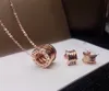 BUIGARI Luxe officiële reproducties Hanger kettingen hoogste kwaliteit messing 18K verguld merk designer oorbellen geavanceerd exquise geschenk