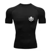 Executando jerseys Men's Secagem Rápida Compressão Elástica Respirável Absorção de Suor Treinamento Basquete Jogging Fitness T-shirt